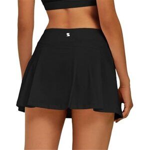 Womens Athletic Skort High Waist Tennis Golf Running Skirt Built In Shorts Pocke